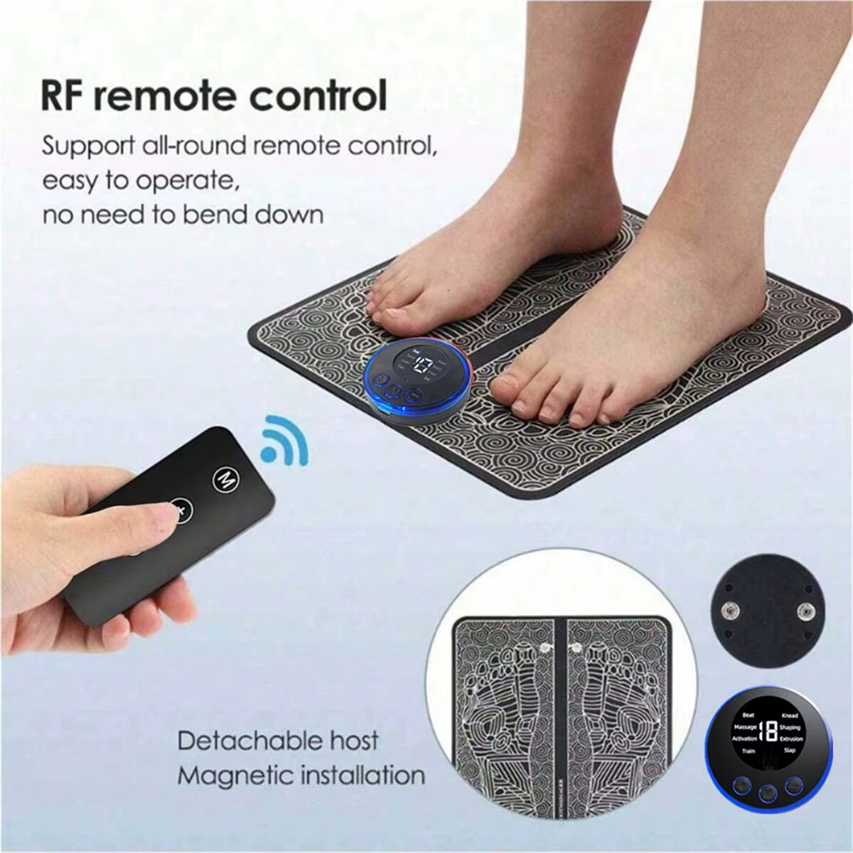 Electric Foot Massager Pad Muscle Massage Relaxation Trainer for Massage Fitness Outdoor Sport Home Family Relax