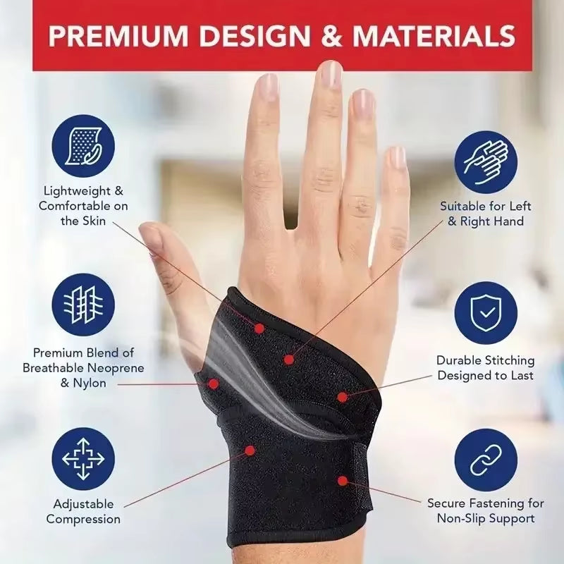 1PC Adjustable Wrist Brace Support Wrap Strap Hand Carpal Tunnel Brace Fitness Suitable Both Right Left Hand